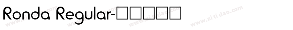 Ronda Regular字体转换